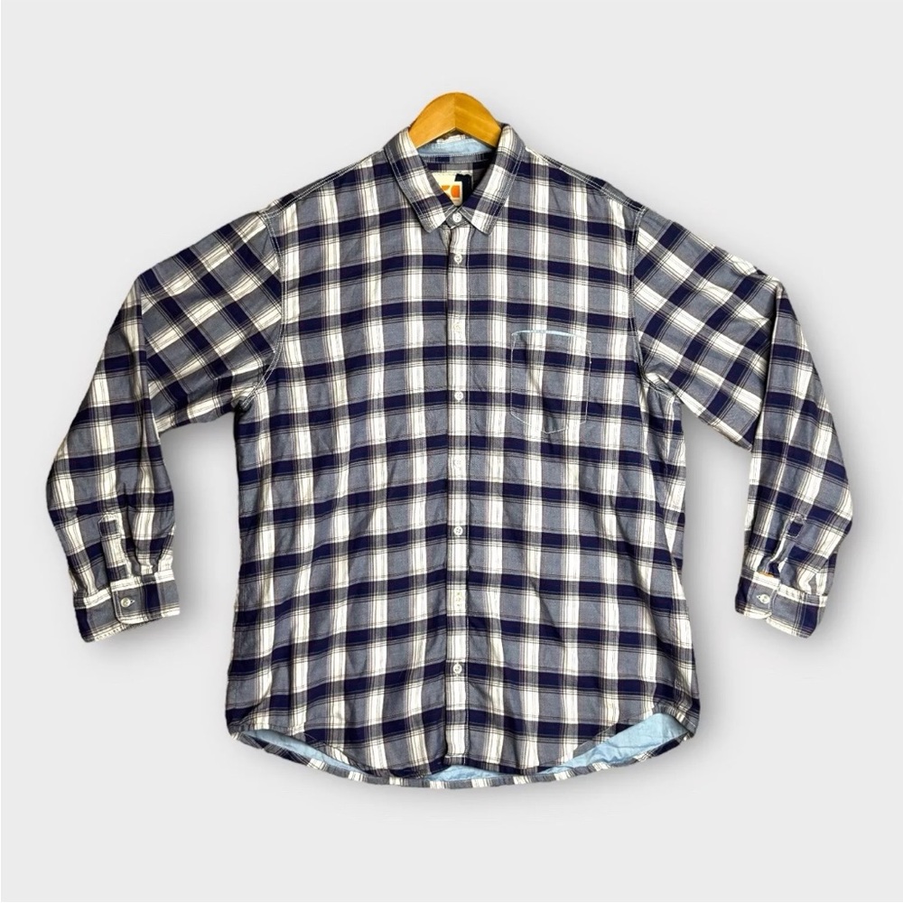 HUGO BOSS Boss Orange Eskimo Double E Lined Button Shirt Mens 2XL Plaid EUC